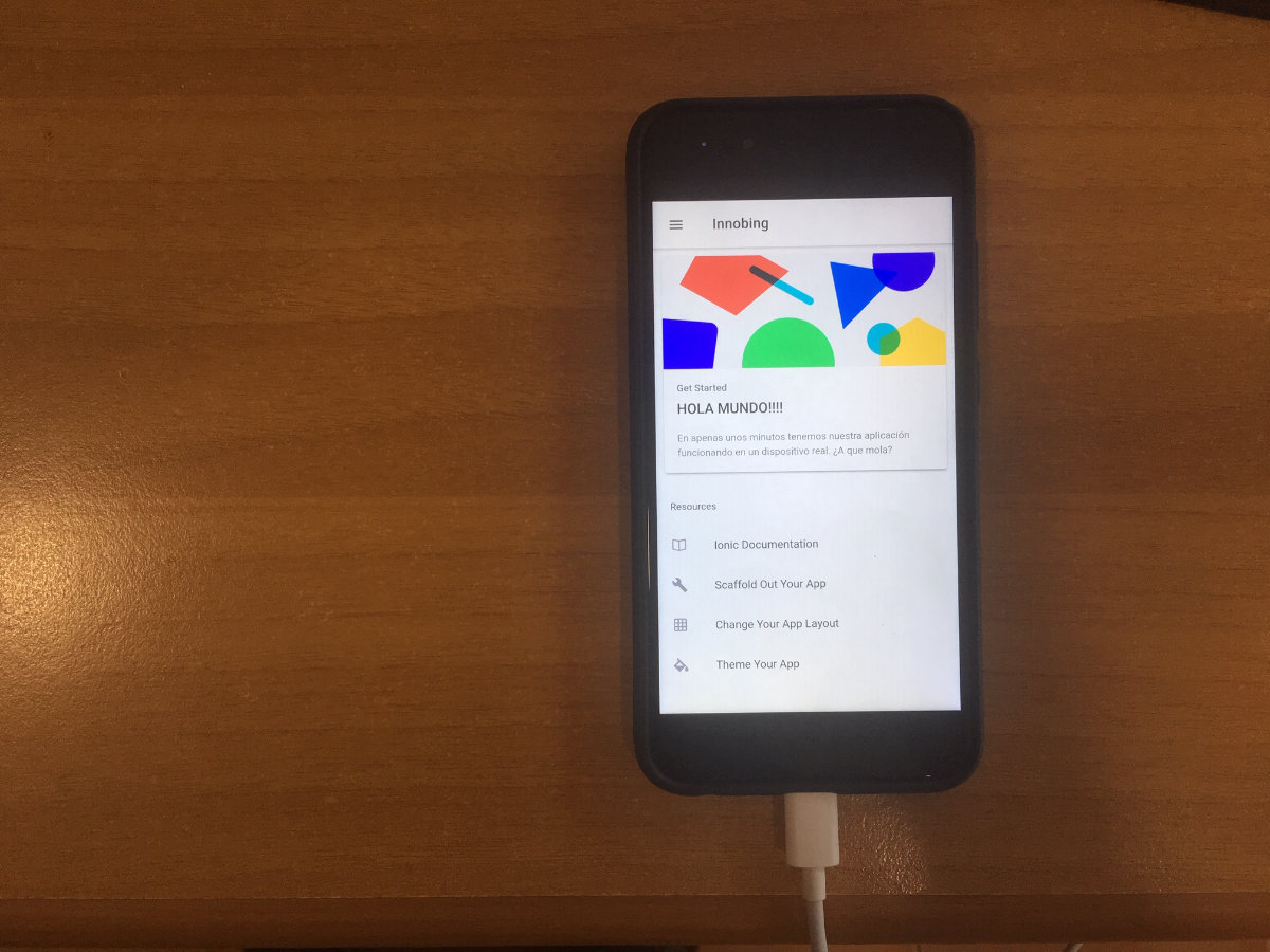Hola Mundo - Innobing Primera app Innobing - Ionic